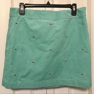 Mint Corduroy Logo Skirt